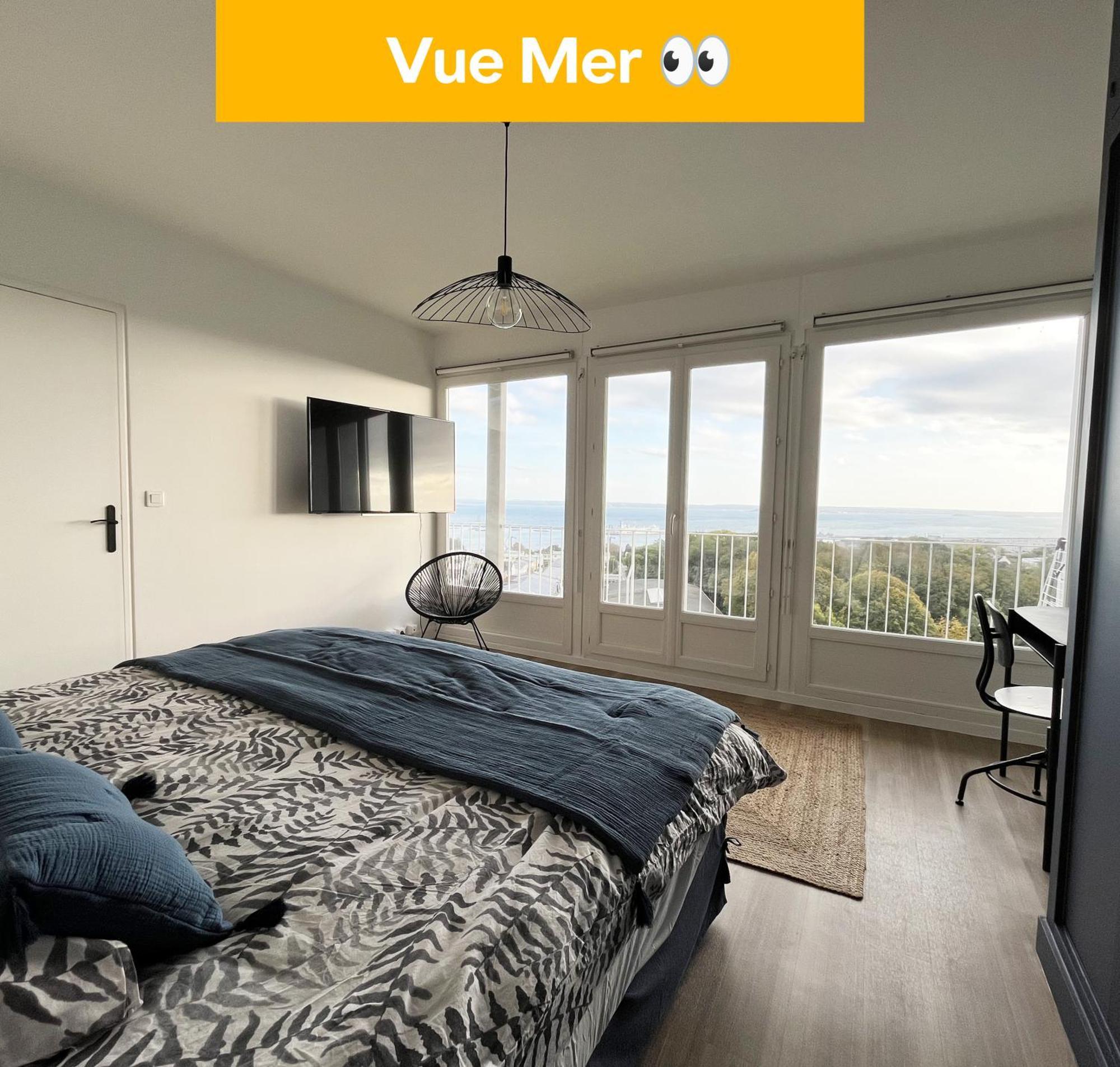 Nouveau! Appartement Vue Mer 180° Et Place Parking بريست المظهر الخارجي الصورة